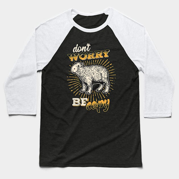 Capybara Baseball T-Shirt by dan89